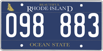 RI license plate 098883