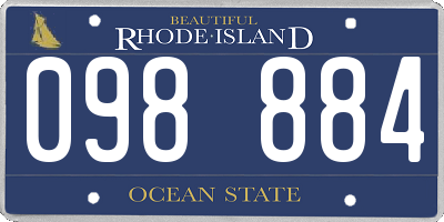 RI license plate 098884