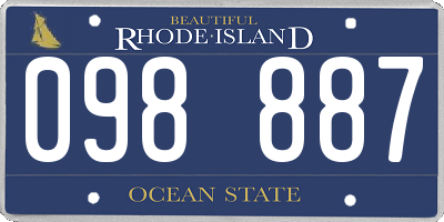 RI license plate 098887