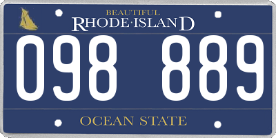 RI license plate 098889
