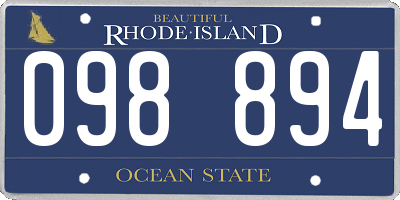 RI license plate 098894