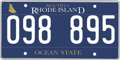 RI license plate 098895