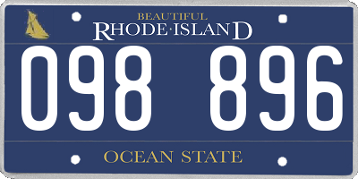 RI license plate 098896