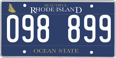 RI license plate 098899