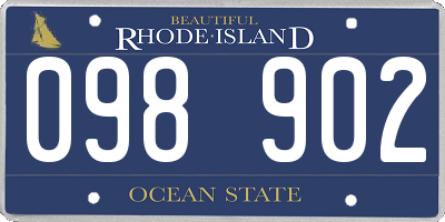 RI license plate 098902