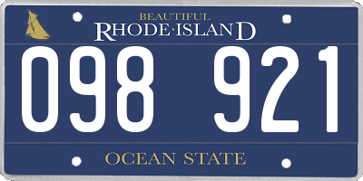 RI license plate 098921