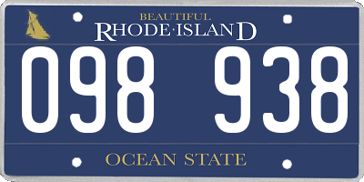 RI license plate 098938