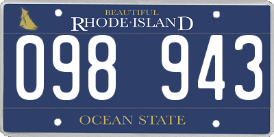 RI license plate 098943
