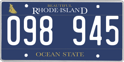 RI license plate 098945