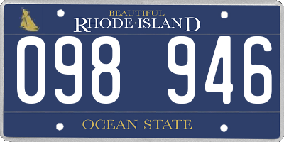 RI license plate 098946
