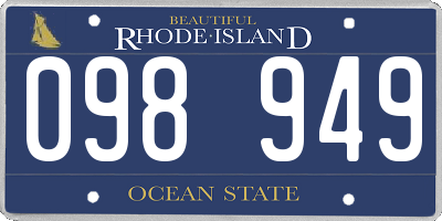 RI license plate 098949