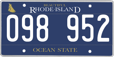 RI license plate 098952