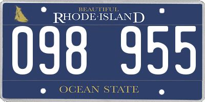 RI license plate 098955