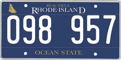 RI license plate 098957