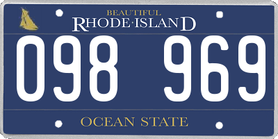 RI license plate 098969