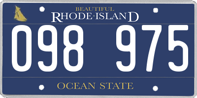 RI license plate 098975