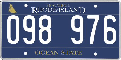 RI license plate 098976