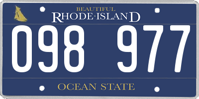 RI license plate 098977