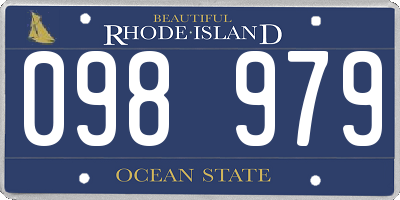 RI license plate 098979