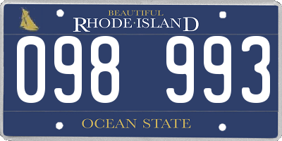 RI license plate 098993