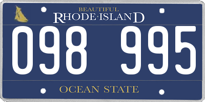 RI license plate 098995