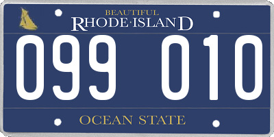 RI license plate 099010