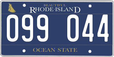 RI license plate 099044