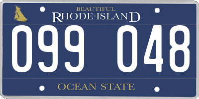 RI license plate 099048