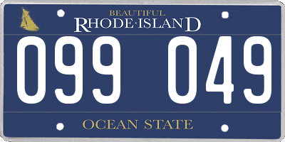 RI license plate 099049