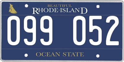 RI license plate 099052