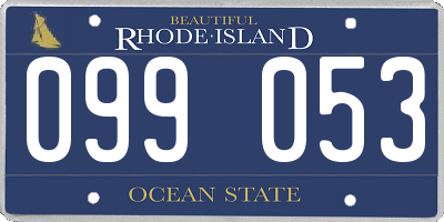 RI license plate 099053