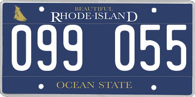 RI license plate 099055