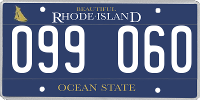 RI license plate 099060
