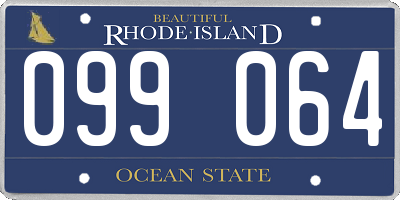 RI license plate 099064