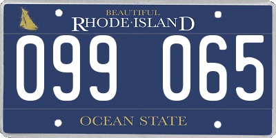 RI license plate 099065
