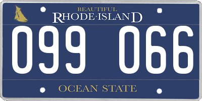 RI license plate 099066