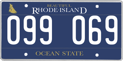 RI license plate 099069