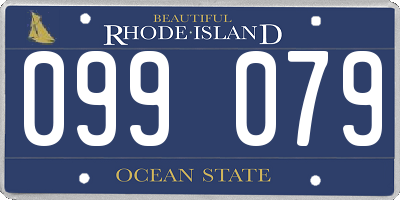 RI license plate 099079