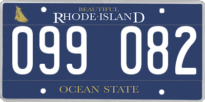 RI license plate 099082