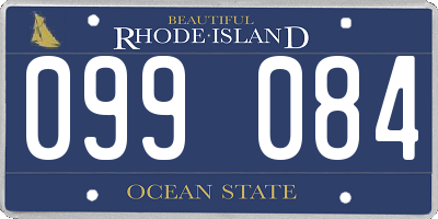 RI license plate 099084