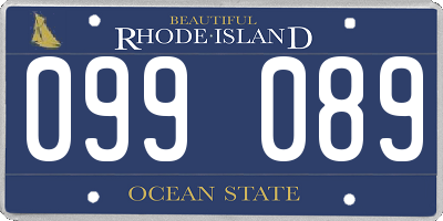 RI license plate 099089
