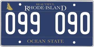 RI license plate 099090