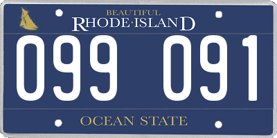 RI license plate 099091
