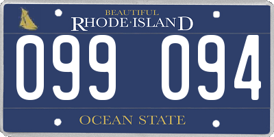 RI license plate 099094