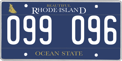 RI license plate 099096