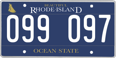 RI license plate 099097