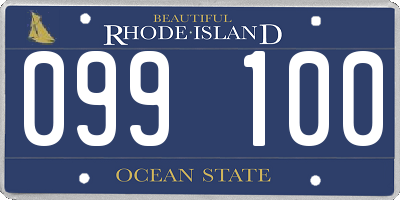 RI license plate 099100
