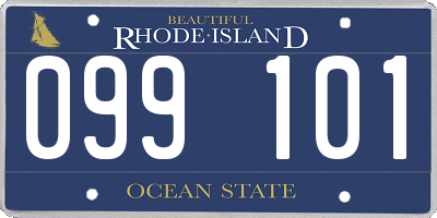 RI license plate 099101