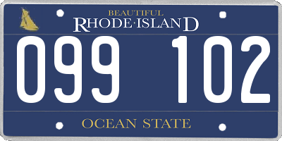 RI license plate 099102