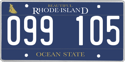 RI license plate 099105
